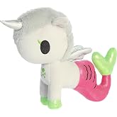Aurora Enchanting &copy;Tokidoki Mermicorno Deejay Stuffed Animal - Bright &amp; Colorful Design - Showpiece Plush - White 9.5 Inches