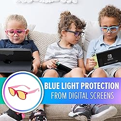 DefenderShield Kids Blue Light Blocking Glasses for
