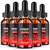Sugar Six Drops, SugarSix Drops, Sugar 6 Pack, Sugar 6 Supplement for Blood Support - Maximum Strength, Sugar6 Health & Wellness All Natural Advanced Formula, Sugar6 Liquid Dropper Reviews (5 Pack)