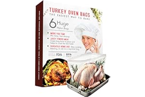 Liquid Solution Oven Bags for Perfect Roasted Turkey Chicken or Veggies, Locks In Juices and Turkey Flavoring, BPA-Free and O
