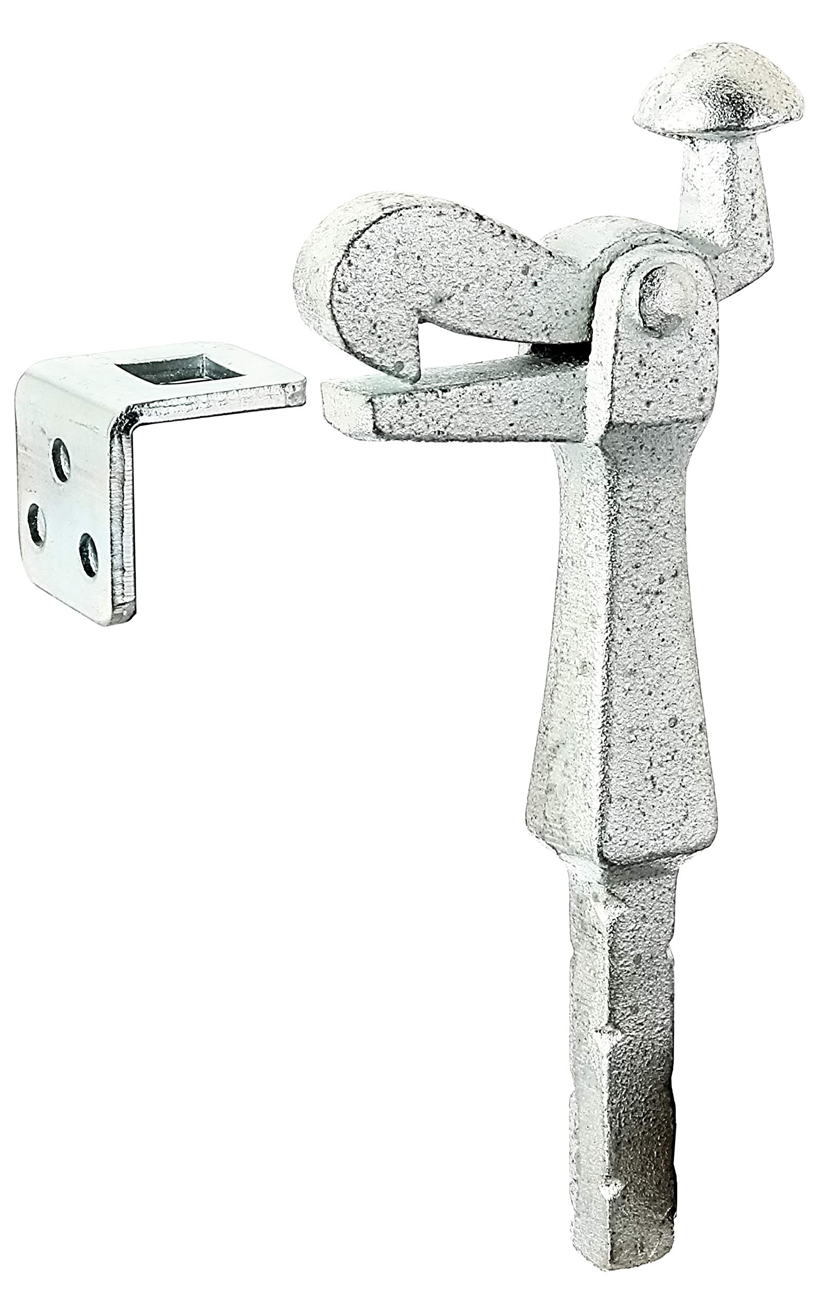 Gah-Alberts 412821 Door Stop for Embedding in Concrete Grey Cast Iron Height 191 mm Blue- Galvanised