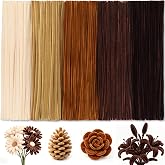 Veroave Pipe Cleaners, 500 PCS Brown Pipe Cleaners Bulk | Chenille Stems for Crafts, Thickened and Denser Brown Pipe Cleaners for Holiday Decorations, Flower Bouquets and Art Projects