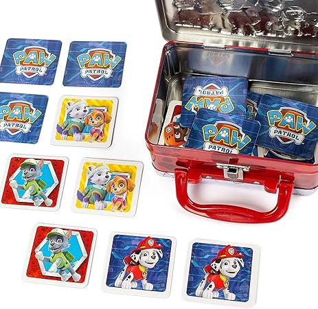 Paw Patrol Memory Match Mini Tin Cardinal Games Multicolor