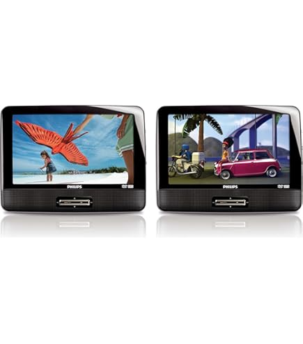Amazon.com: Philips PD9012M/37 9-inch Dual Screen Portable DVD