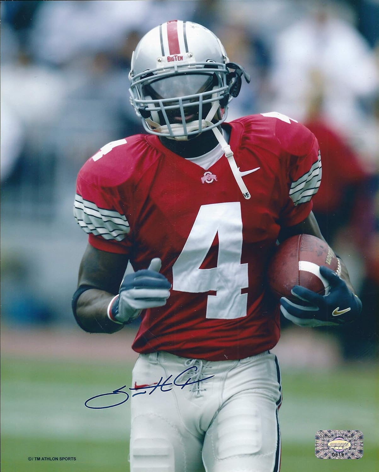Autographed Santonio Holmes Ohio State University 8x10 Photo