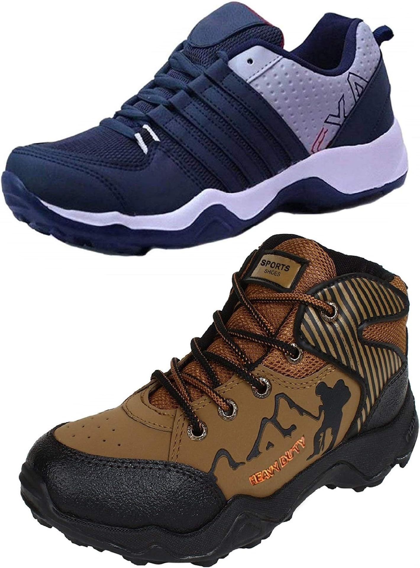 Chevit Men's Combo Pack of 2 Sports Shoes (Running Shoes)