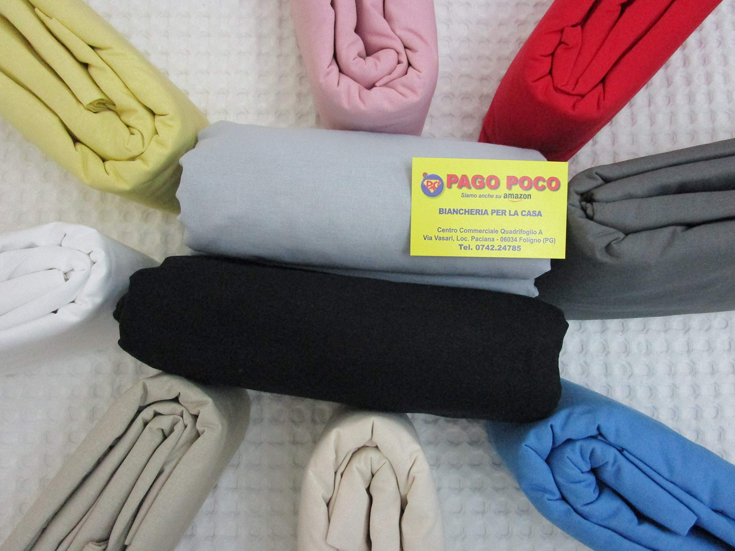 I pay little I pay little Fitted sheet with corner for double bed in solid color Size XXL 180X210+30cm. 100% Cotton (White)