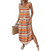 WIHOLL Summer Dresses for Women 2026 Maxi Dress Boho Halter Dress Sundresses Beach Vacation Clothes Travel Outfits