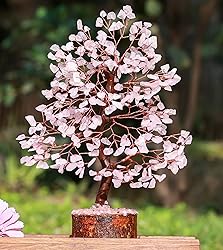 Rose Quartz Crystal Tree of Life - Chakra Tree for
