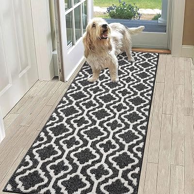 SHACOS Hallway Runner Rug 60 x 180 cm Non Slip Black
