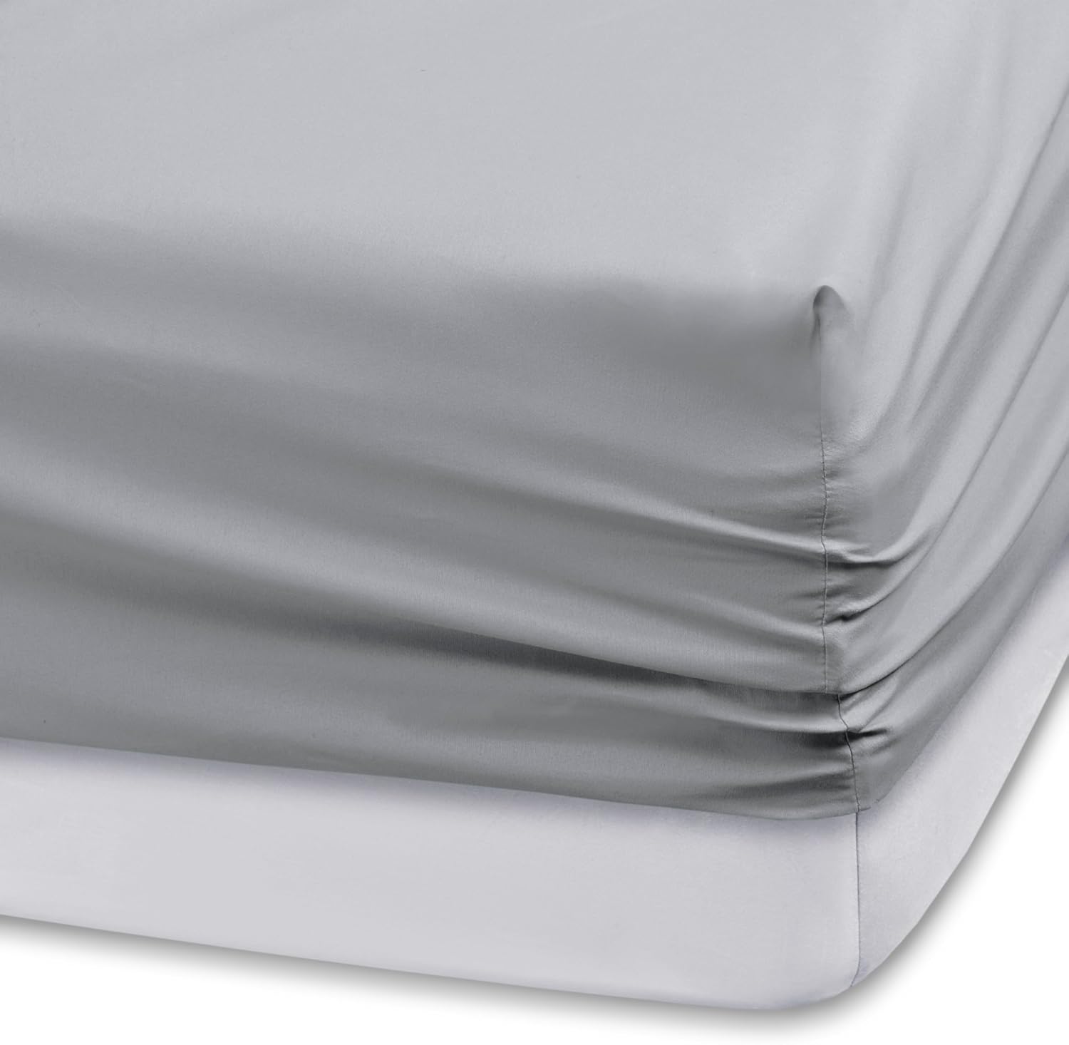 Comfort Spaces CS20-0121 Ultra Soft Hypoallergenic Microfiber 6 Piece Set, Wrinkle Fade Resistant Sheets with Pillow Cases Bedding, Queen, Light Gray: Home & Kitchen