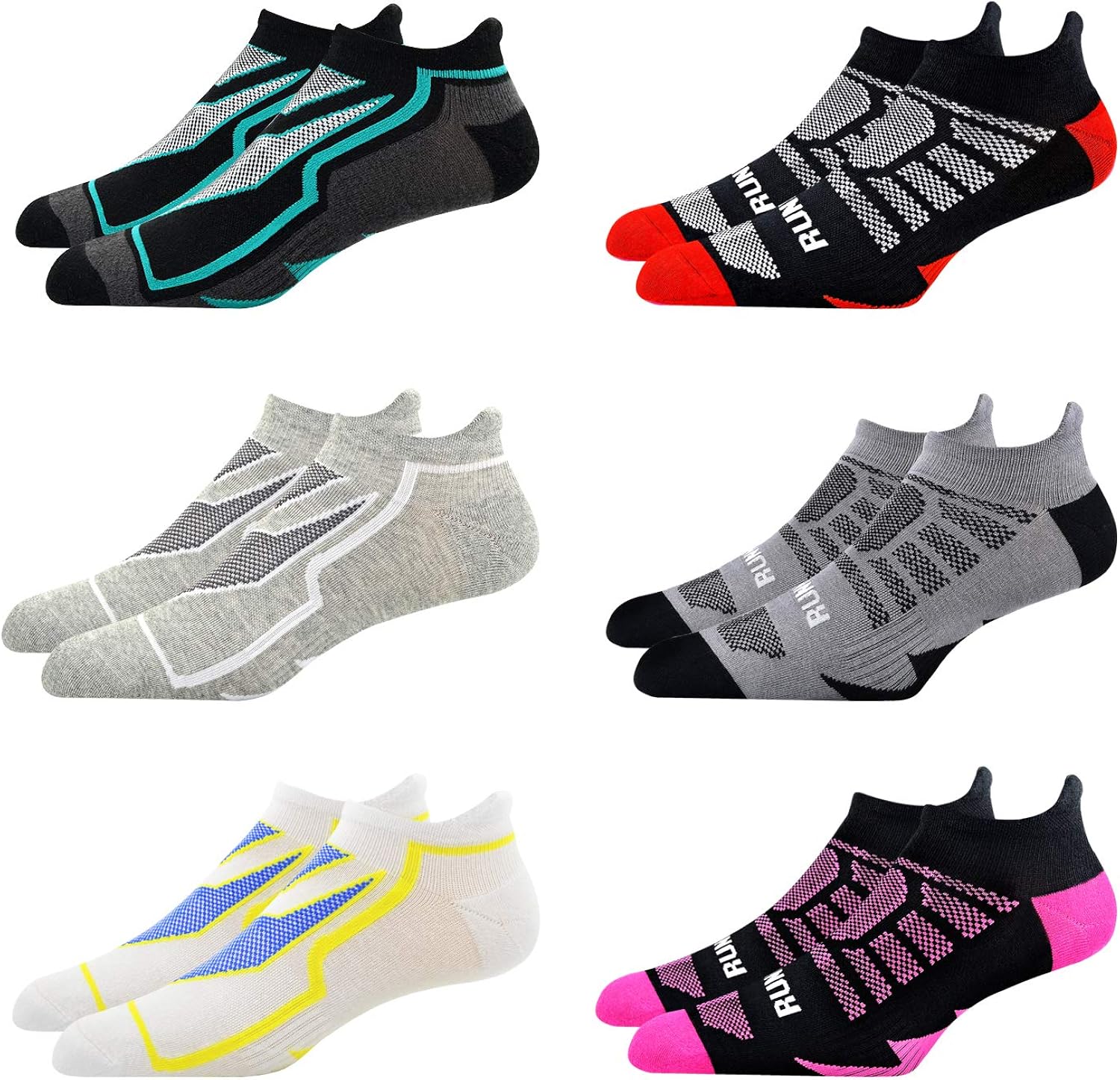 Ankle Running Socks for Men and Women, Low Cut Athletic Sport Toe and