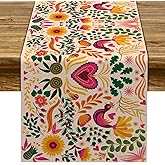 Sunwer Mexican Fiesta Table Runner Mexico Cinco De Mayo Party Decoration Dia De Los Muertos Supply Home Kitchen Dining Room Decor(13