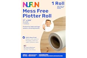 NuFun Activities Mess Free Easel Roll 17" x 200', Kids Create No Mess Wonders with Special Coloring Paper.