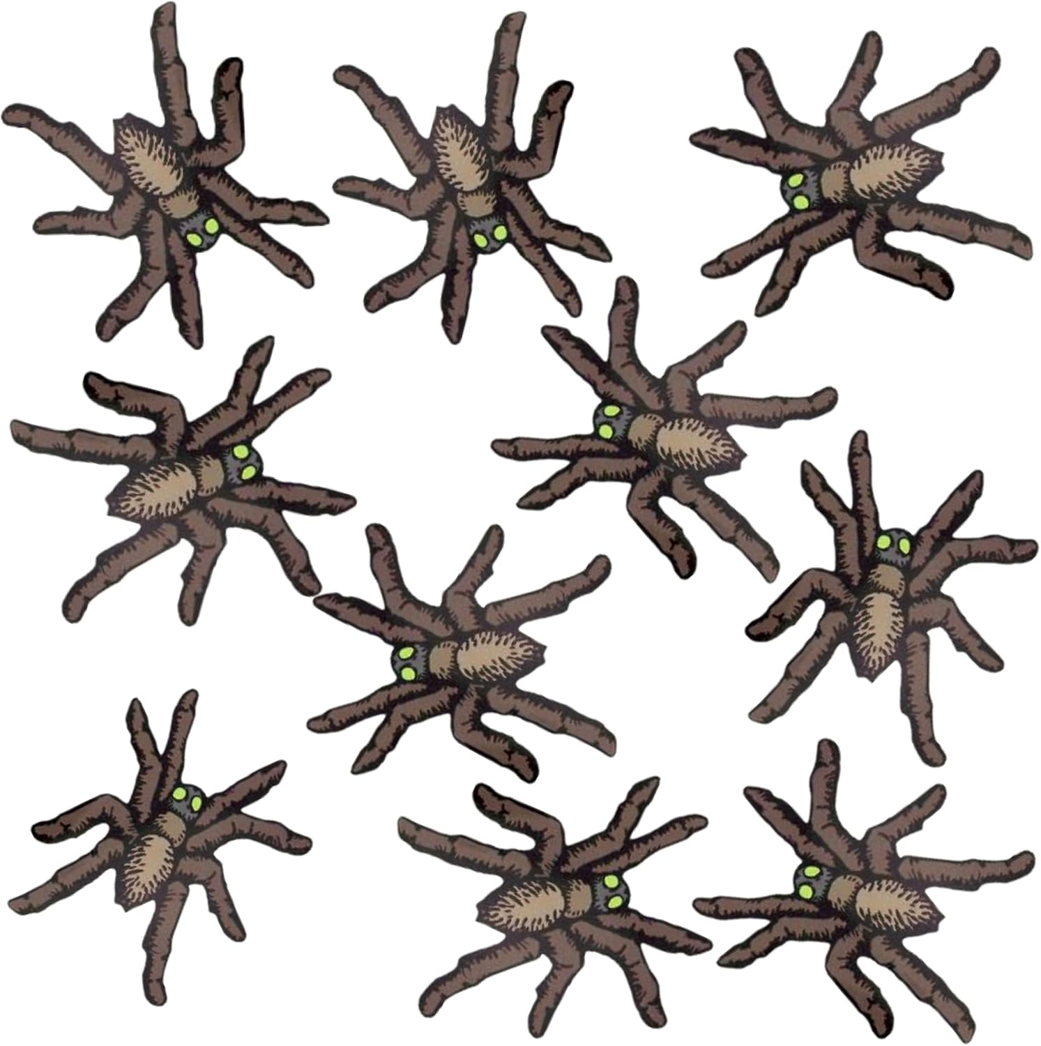 Garage Door Decorations - Halloween Scare Kit Creepy Spider Magnet Decorations for Refrigerator, Garage Door, or Car, Removeable Indoor Outdoor Magnetic Decals, 4 inches, Pack of 10 Magnets (Black)