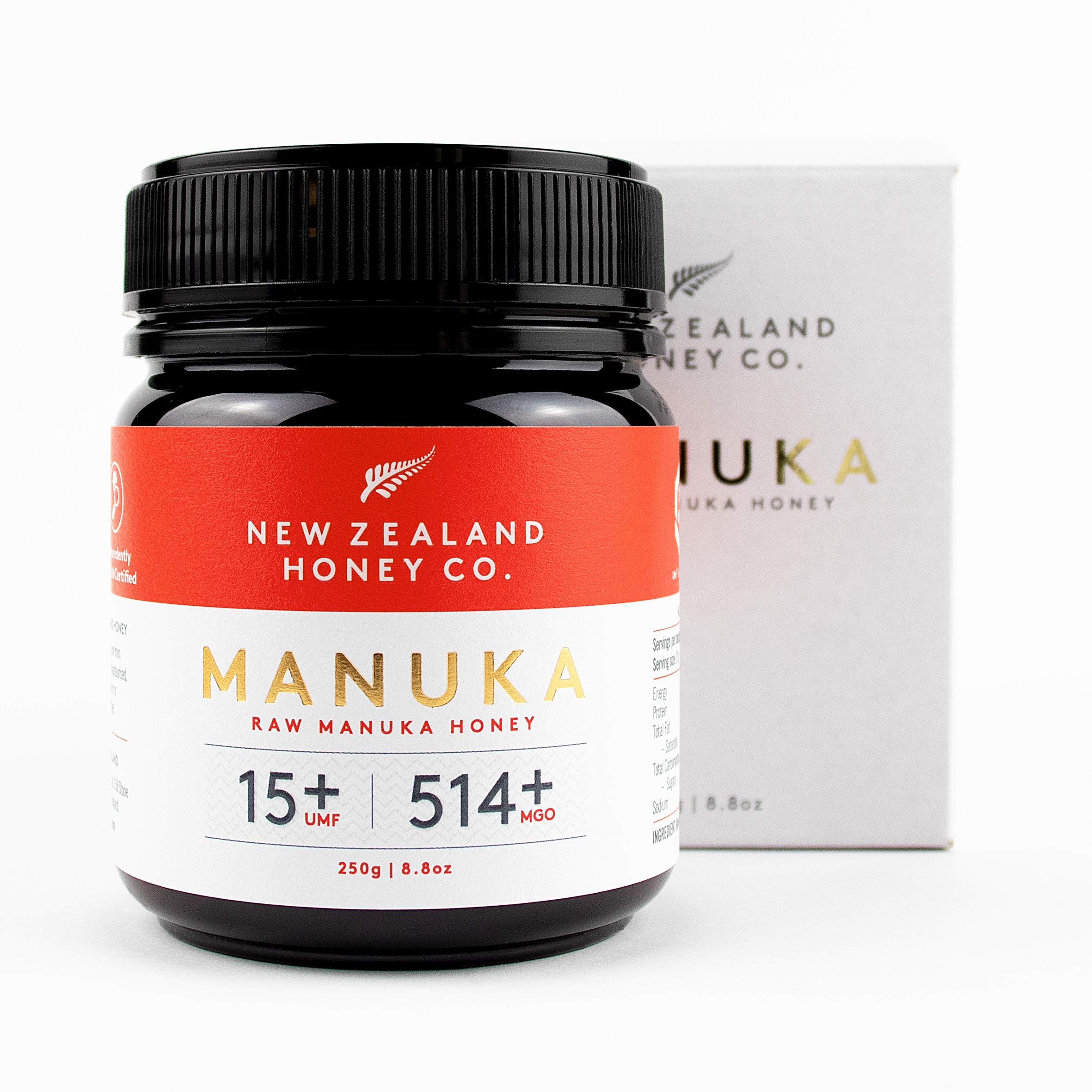 New Zealand Honey Co. Raw Manuka Honey UMF 15+ MGO 514+, 8.8oz / 250g Buy Online in United