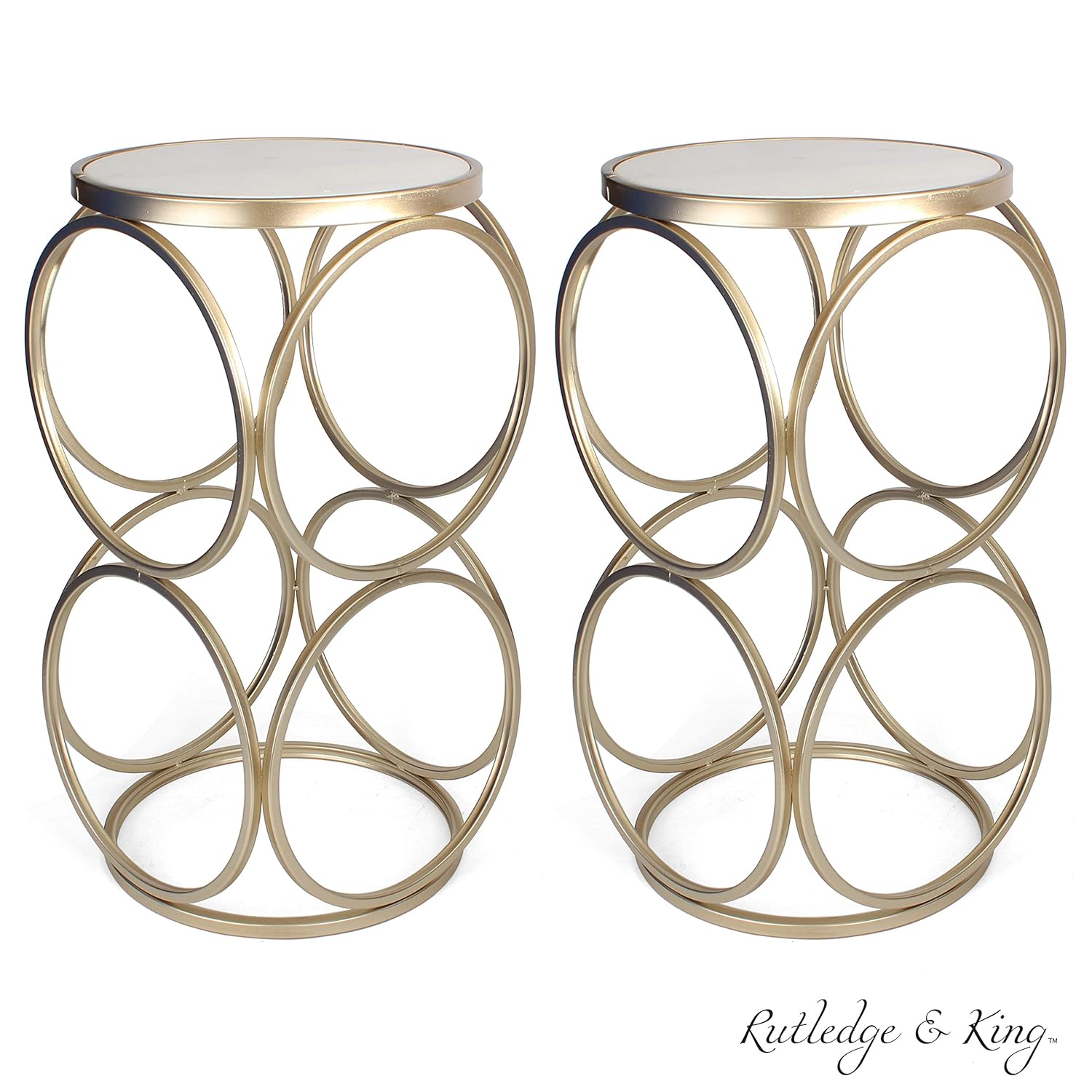 Best Marble Top End Table, Silver