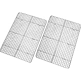 Checkered Chef Cooling Rack - 11 ¾" x 17 Set of 2 Stainless Steel, Oven Safe Grid Wire Cookie Cooling Racks for Baking & Cook