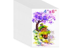 128 Sheets Watercolor Paper, Valentine Gift Cards, 4"x6" Cold Press Water Color Paper for Kids Adults, 140lb/300gsm Artists Drawing Coloring Sketching Painting, Arts and Crafts Supplies, White, Bulk