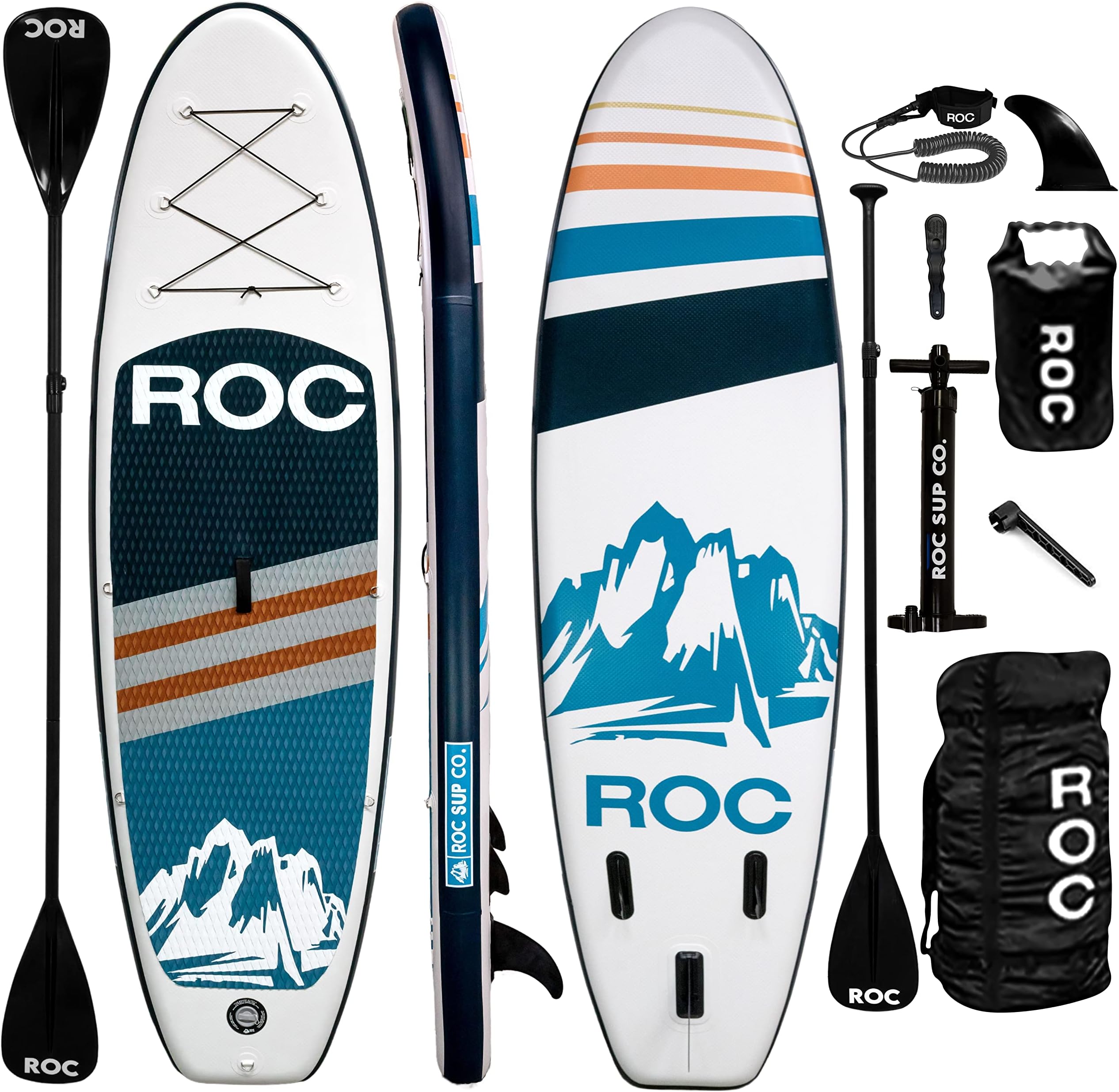 Roc Inflatable Stand Up Paddle Boards with Premium SUP Paddle Board