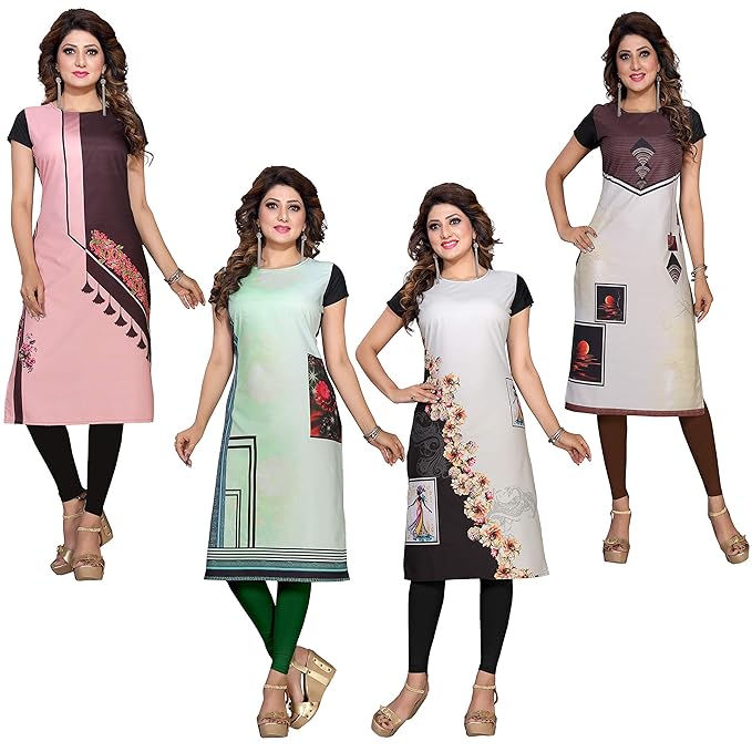 Crepe Straight Kurtis for Women's