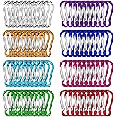 80Pcs Mini Carabiner Clips, Carabiners Small Keychain Clip Aluminum Carabiner Snap Hook Small Carabiner for Key Chain Keyring Camping Outdoor Traveling (1.8 inch)