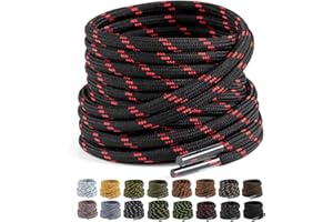 Puzeam 2 Pairs Work Boots Shoe Laces 4.5mm Heavy Duty Hiking Shoelaces for Men & Women