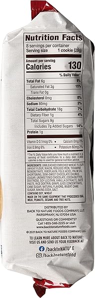 BACK TO NATURE CHOCOLATE CHUNK COOKIES – HOMESTYLE SOFT BAKED, NON-GMO, NO ARTIFICIAL FLAVORS, DELICIOUS & QUALITY SNACKS, 8 OUNCE(PACK OF 1)