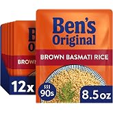 BEN'S ORIGINAL Ready Rice Brown Basmati Rice, Easy Dinner Side, 8.5 oz Pouch (Pack of 12)