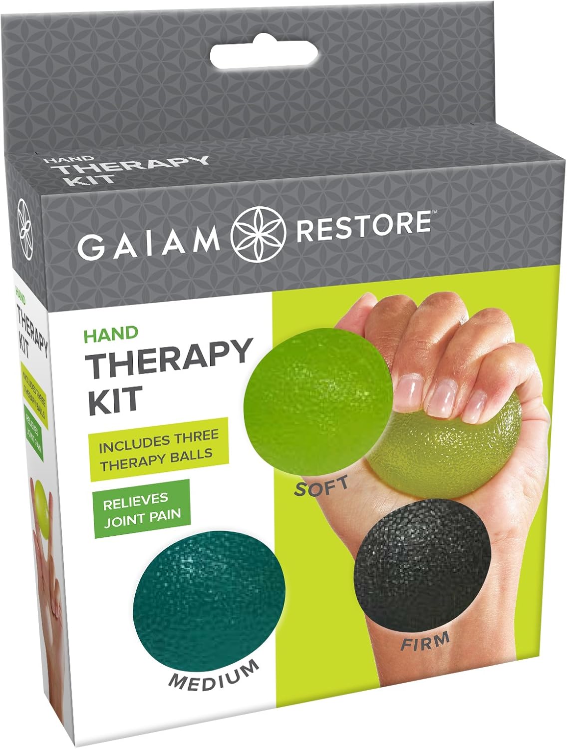 Gaiam Wellbeing Finger Massager Dual-Sided Hand Massage Roller Tool for Circulation, Stress, Arthritis and Hand Pain Relief: Sports & Outdoors