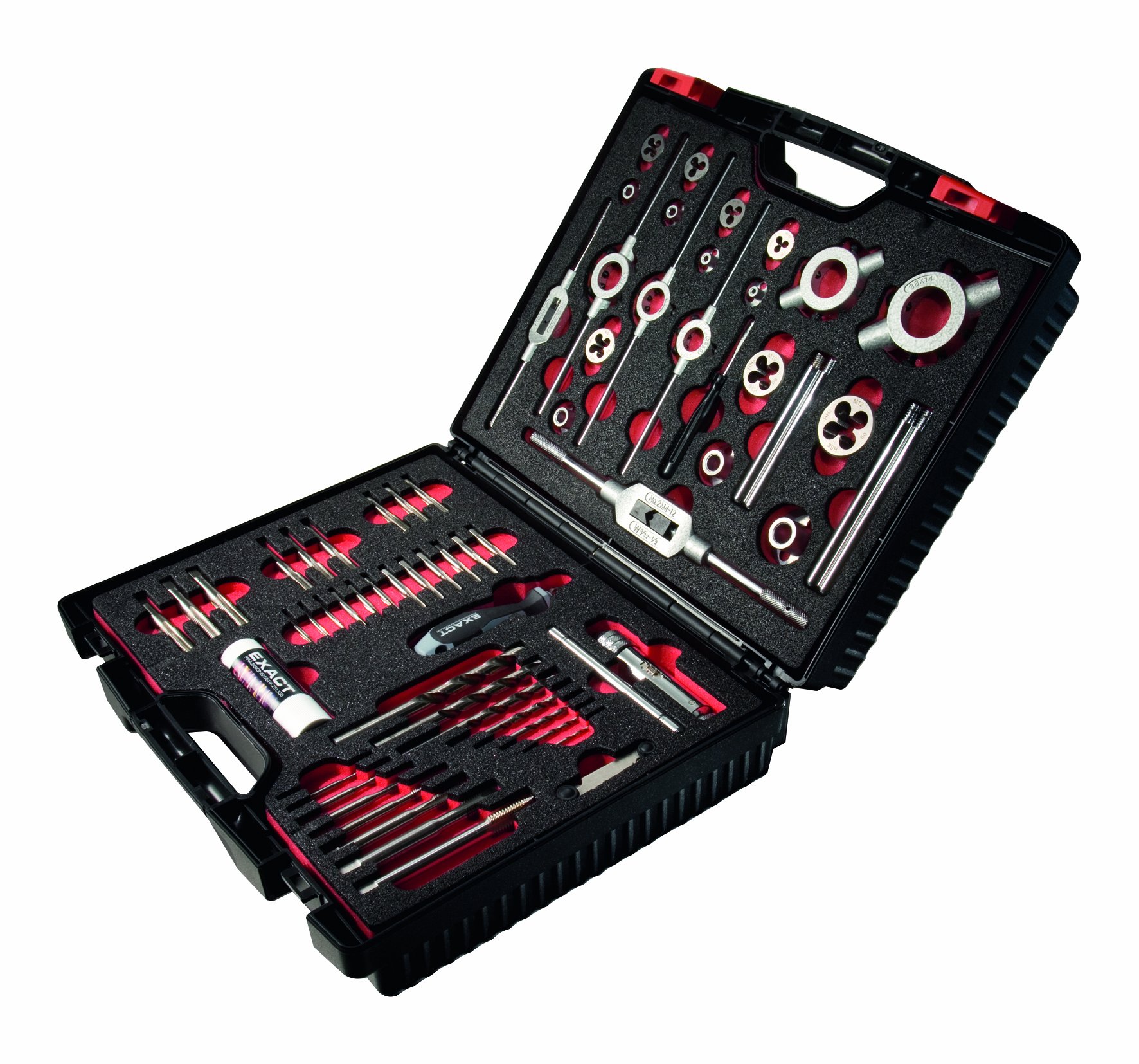 Exact 70521 HSS-E M3 - M12 Premium Thread Cutting Assortment Hand and Machine Taps (61 Pieces)