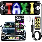 URANT Programmable LED Signs - 7 "x3 Customizable Text and DIY Animated Car Signs,USB 5V Flexible LED Matrix Panel Bluetooth APP Controls Custom Text Pattern Animated Light,Shops,Cars,Hotels