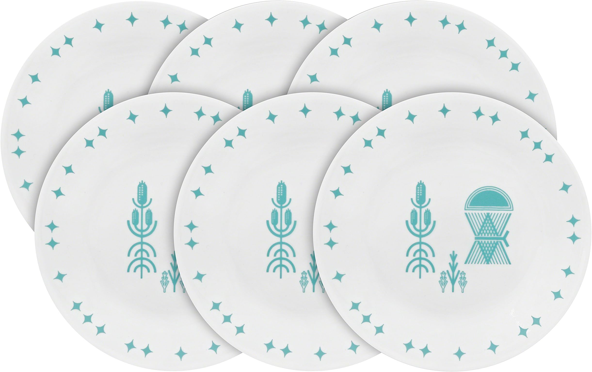 Vintage Charm Rise and Shine 6-3/4" Dessert Plates, Set of 6