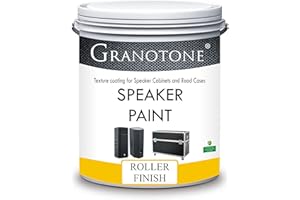 GRANOTONE Speaker Paint Black 1 Quart Texture Coating for Speaker Cabinets, Road Cases, Metal & Furniture | Roller Application | Water-Based Finish | Professional Speaker Cabinet Refinishing Solution