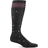 Sockwell Women's Full Heart Moderate Graduated Compression Sock Wide Calf Fit