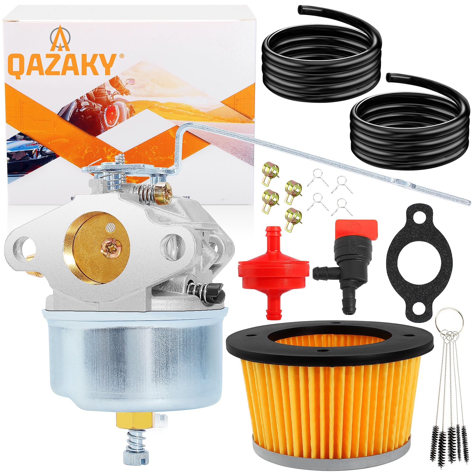 QAZAKY Carburetor for Tecumseh 631068A 631068B 631827 632208 632589 632615 631923 H25 H30 H35 H50 H60 4-Cycle Engine Craftsman Edger 3.5HP Motor Lawnmower Tiller Chipper Carb 3HP 13147