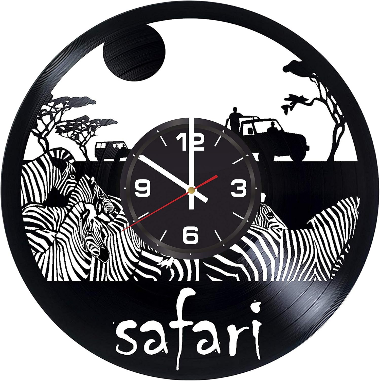Amazon Com Safari Vinyl Wall Clock Vintage Record Original
