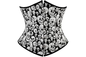 Kranchungel Underbust Corsets for Women Black Corset Top Waist Trainer Fashion Bustier Plus Size Corset