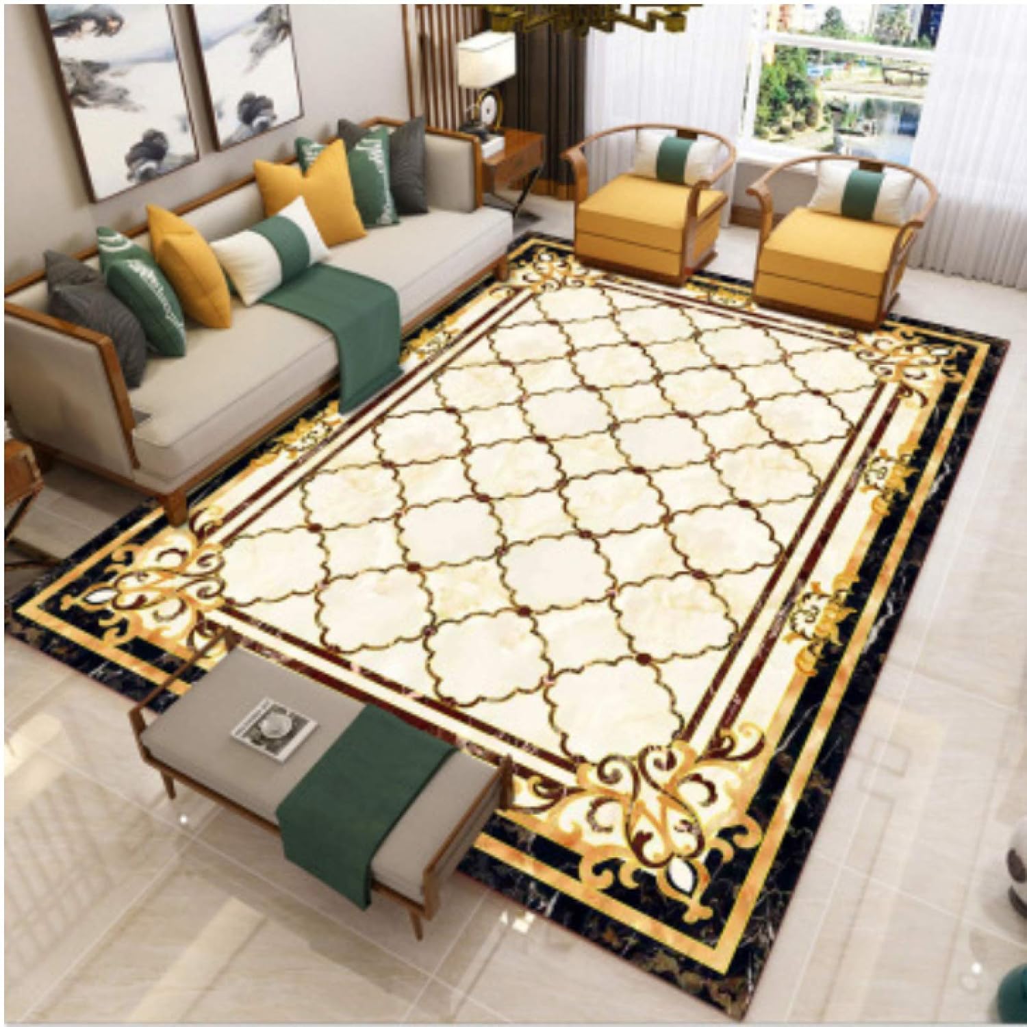 Teppich Im Europäischen Stil Wohnzimmer Sofa Couchtisch Matte Haushalt