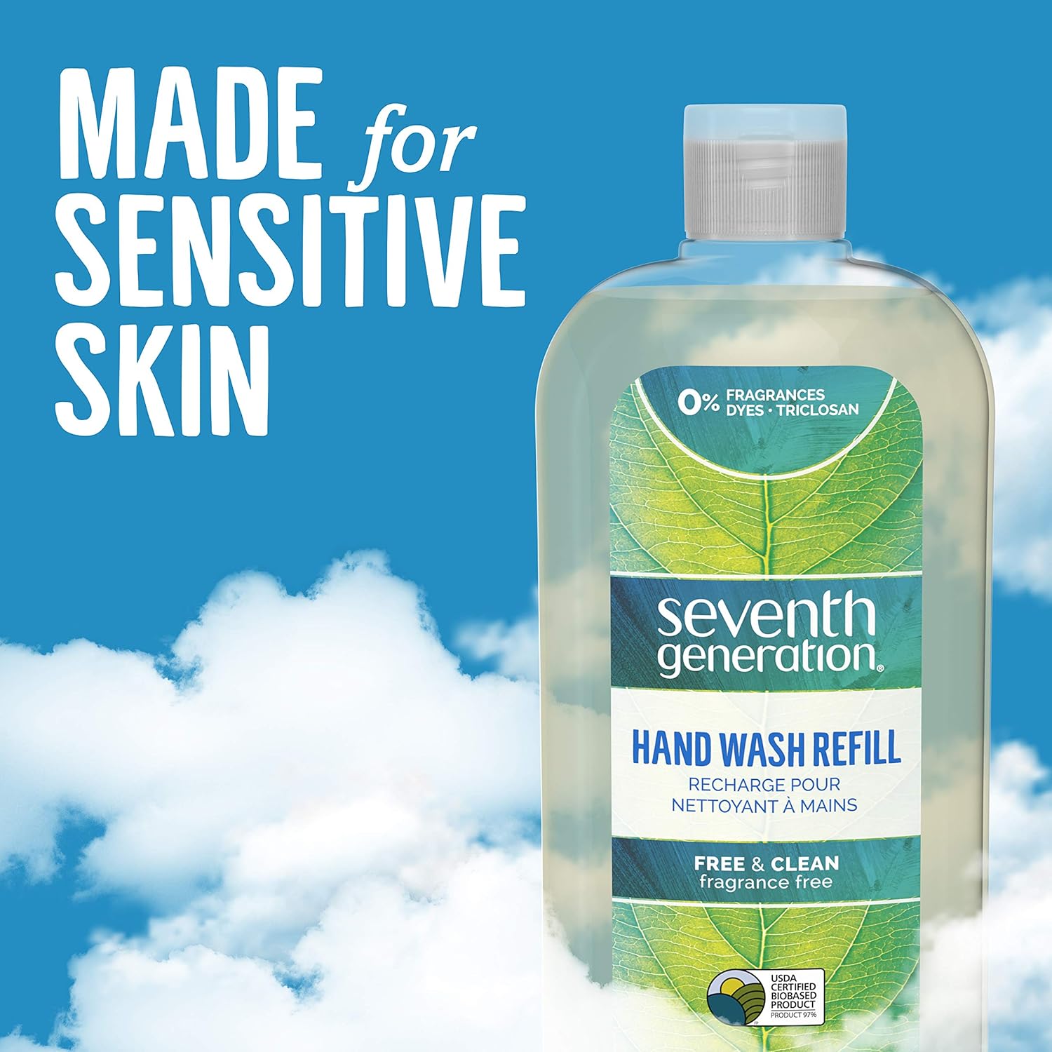 Seventh Generation Liquid Hand Wash Soap Refill Free & Clear Unscented 24 oz, Pack of 3: Health & Personal Care