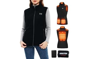 ANAYSN Heated Vest Women, Fleece heated vest with battery pack included 7.4V 16000mAh