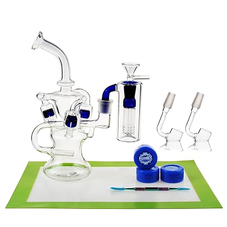 REANICE Glas water bong wasserpfeife zum beispiel 14.5mm bong + Bong Kopf Zubehör Glasbong teile 14.5mm Gemeinsame+3-PACK Non
