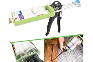 CJGQ Epoxy Gun 200 mL/6.75 fl oz (2:1 Mix Ratio) Dual Component Adhesive Cartridge Applicator Manual, Panel Bond Gun for 08115-08116 （Vitality Green）