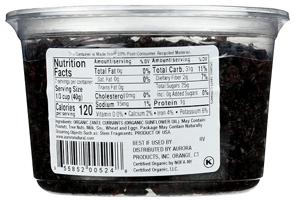 AURORA PRODUCTS ORGANIC CURRANTS, 10.5 OZ