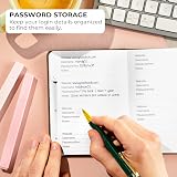 Clever Fox Password Book with Alphabetical Tabs Brown Small Pocket Logbook view 3