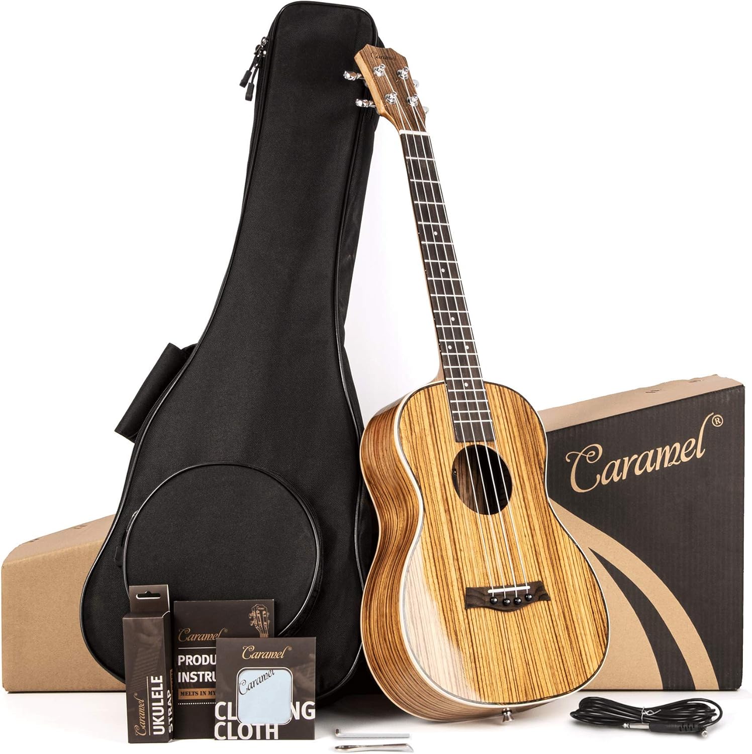 Left Handed Caramel CT103L High Gloss Zebrawood Tenor