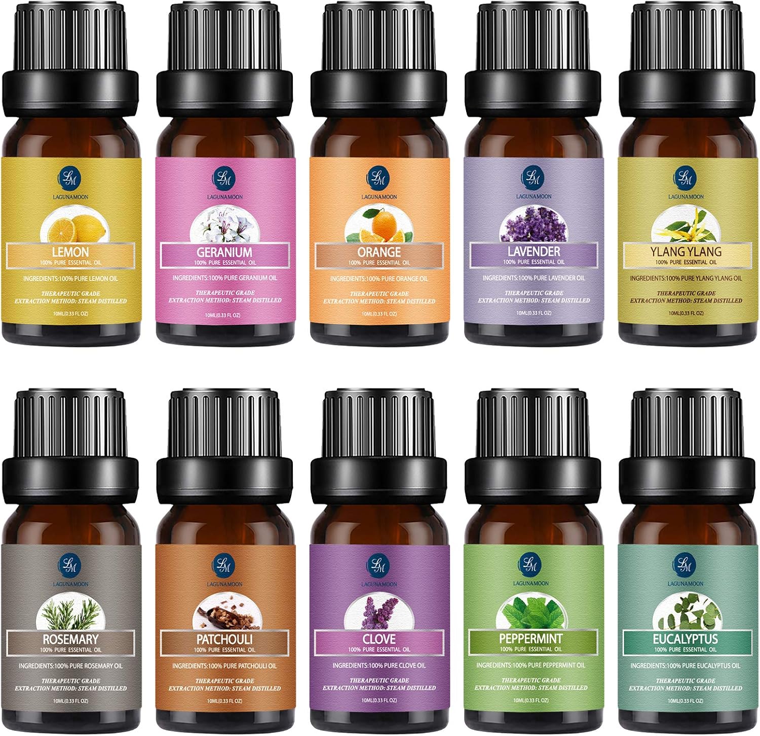 Lagunamoon Essential Oils Gift Set for Diffuser: Health & Personal Care