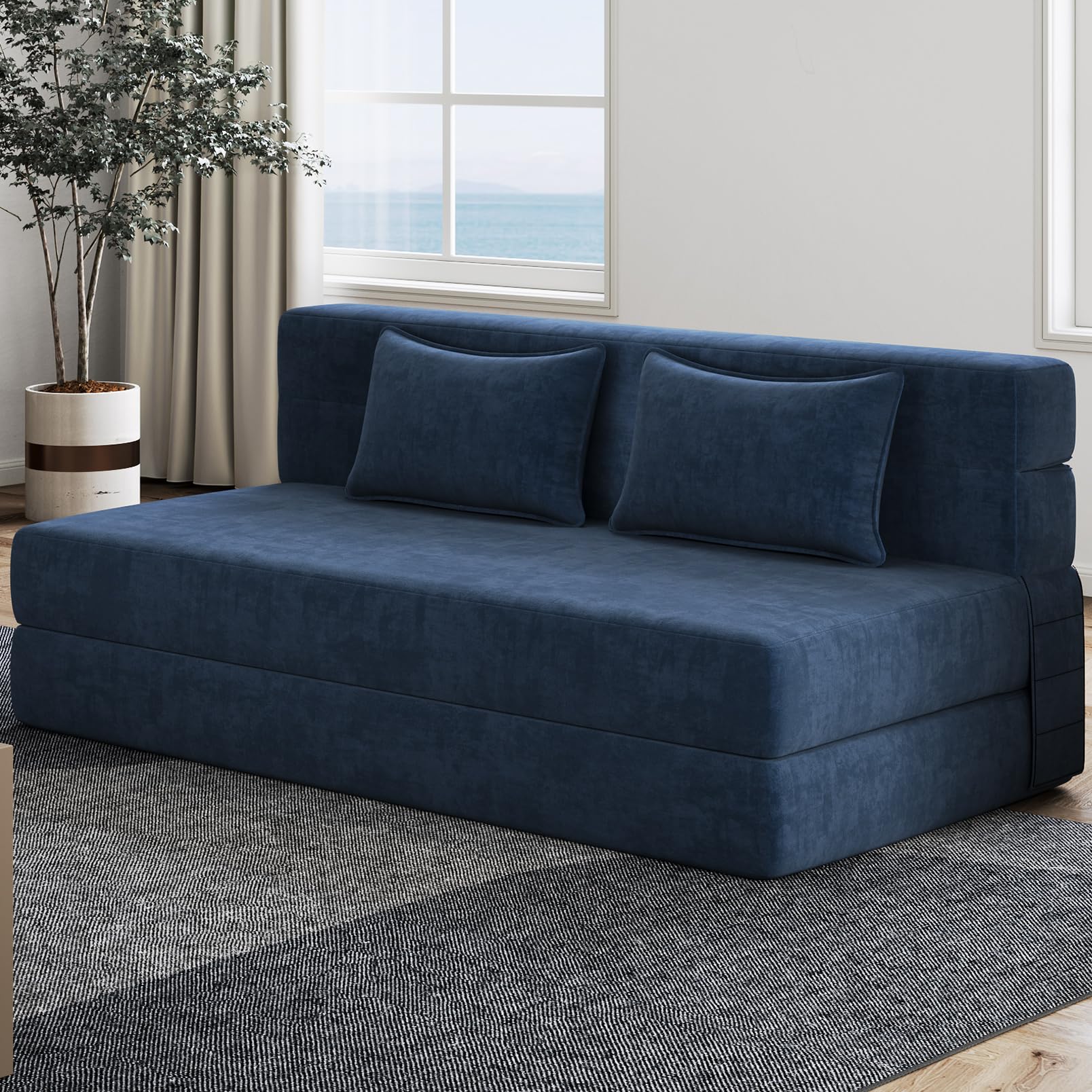 Luoxiao Folding Sofa Bed Queen with 2