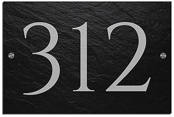 Schiefer Hausnummer Strasse Namen 30x20 Cm Wunsch Gravur