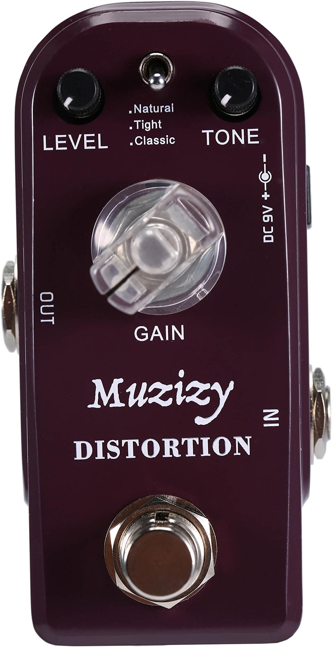 Muzizy Noise Gate Guitar Suppressor Effects Pedal - Mini Compact True Bypass - White (Distortion Effect)